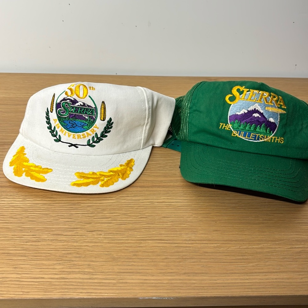 Two Sierra bullets truck hats